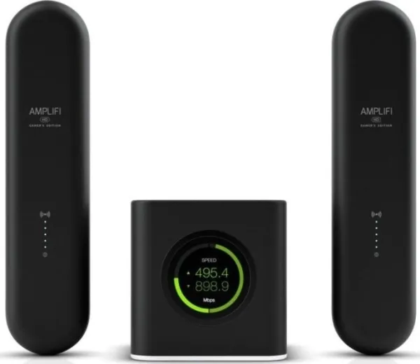 Ubiquiti AmpliFi AFi-G - Gamer's Edition - - Wi-Fi-system - (router, 2 extendere) - op til 20.000 sq.ft - mesh - 1GbE - Wi-Fi 5 - Dual Band