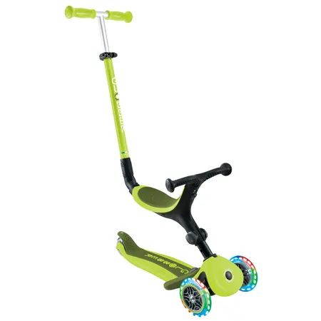 Authentic Sports Globber Go-Up Active Lights lime grün-grün, mit Leuchtrollen