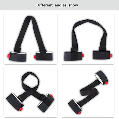INF Justerbare stropper for skiutstyr og snowboard, 2 stk. Sort
