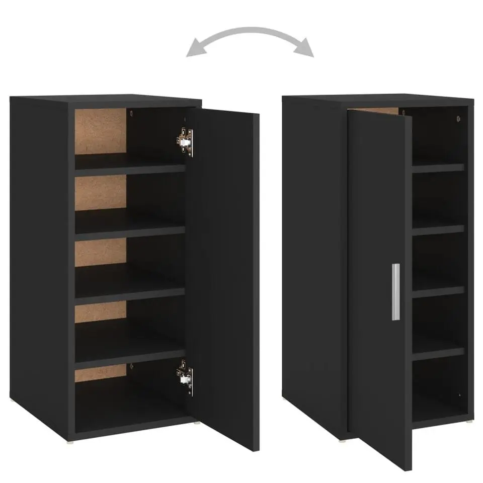 vidaXL - Schoenenkast - Zwart - Bewerkt hout - 31.5 x 35 x 70 cm