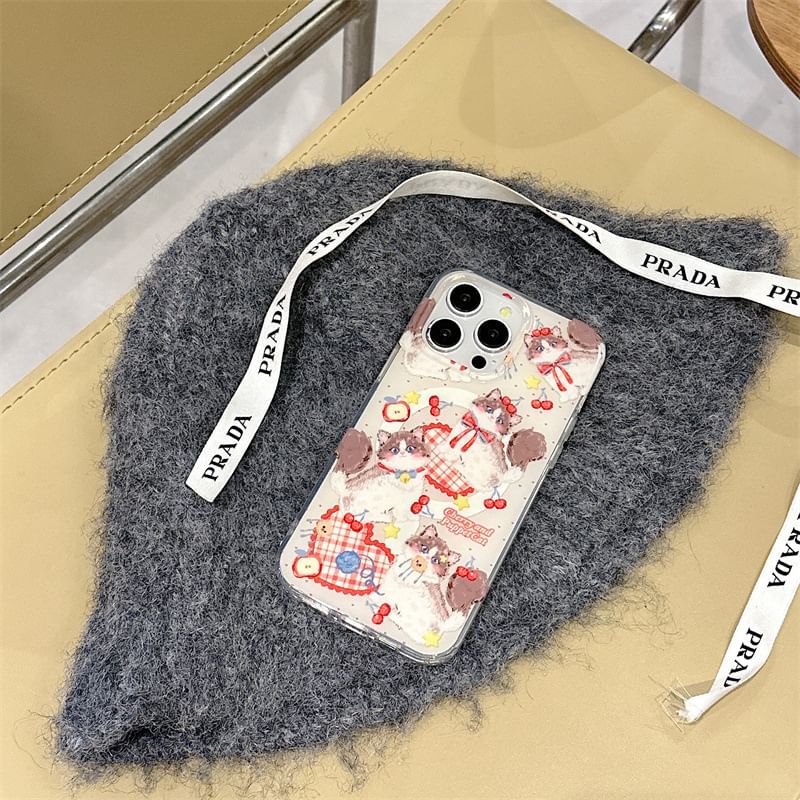 Elliure - Cat Magnetic (compatibel met MagSafe) telefoonhoesje / kaarthouder - iPhone 16 Pro Max / 16 Pro / 16 Plus / 16 / 15 Pro Max / 15 Pro / 15 Plus / 15 / 14 Pro Max / 14 Pro / 14 Plus / 14 / 13 Pro Max / 13 Pro / 13 / 13 Mini