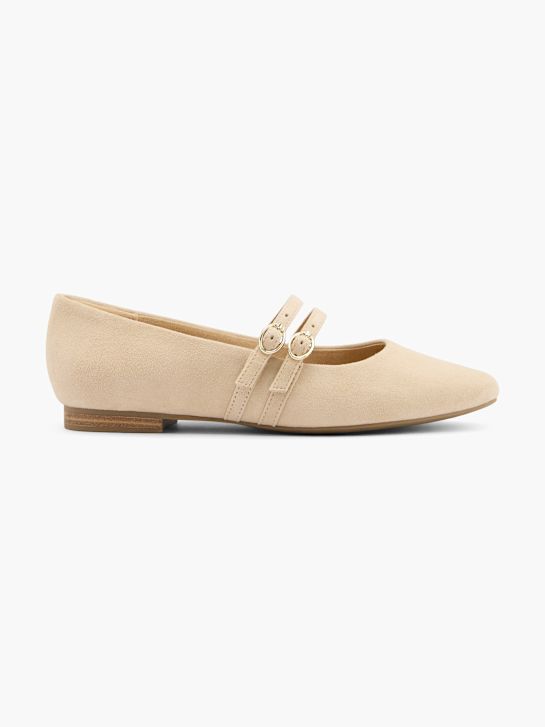 5th Avenue Mary Jane Ballerina beige