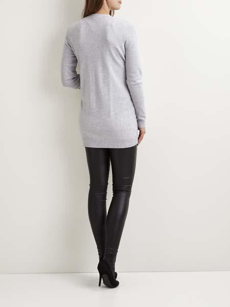 Vila  Viril open knit noos cardigan - Light Grey melange