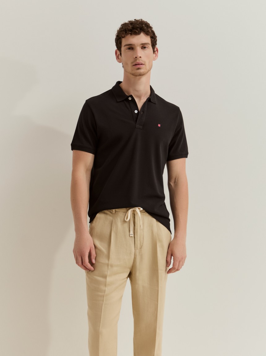 Polo piqué regular fit de algodão