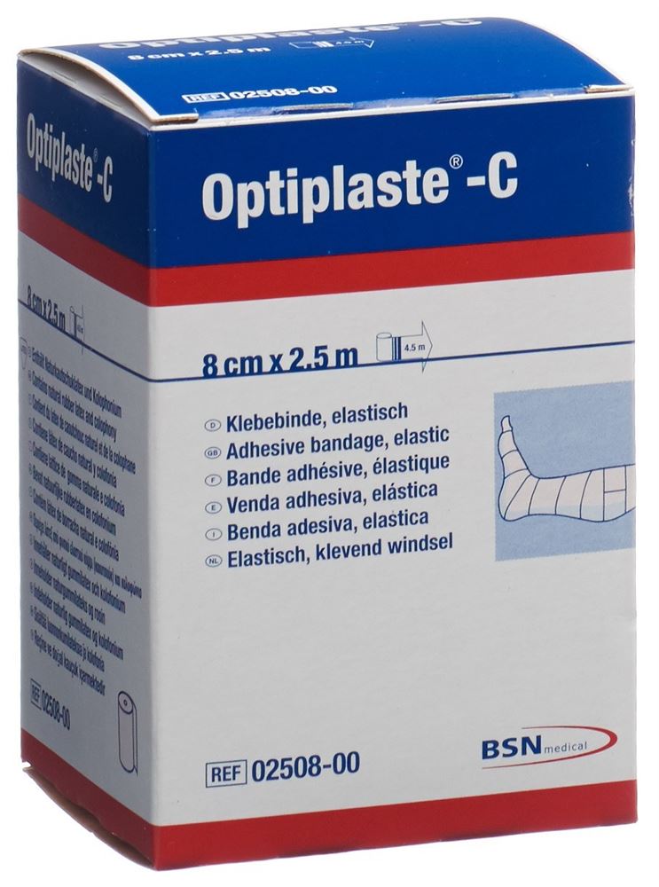 OPTIPLASTE-C Kompressionsbinde 2.5mx8cm 1 Stk