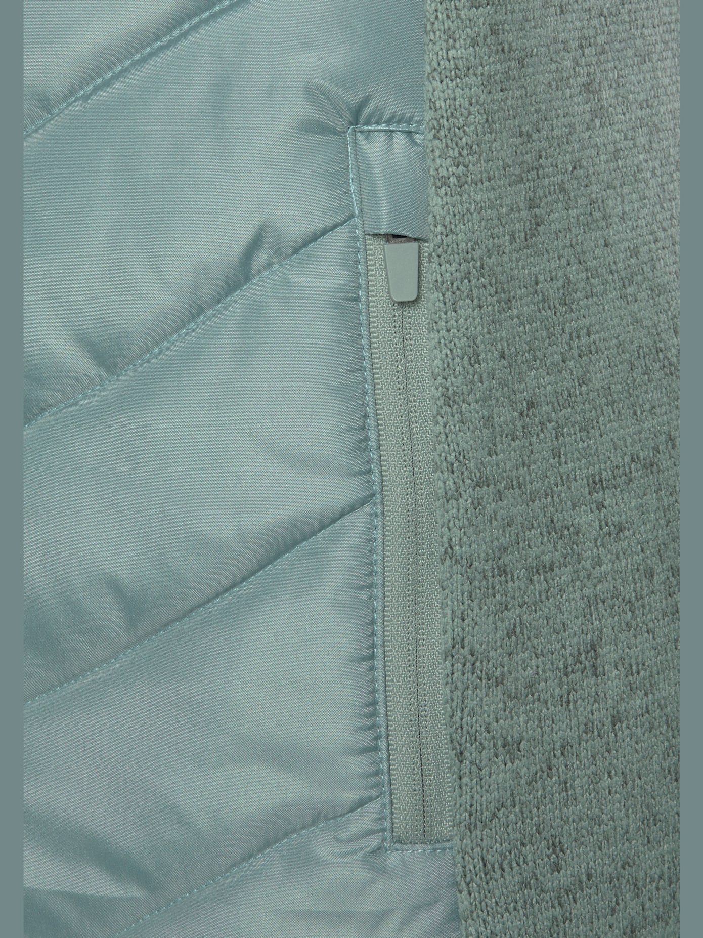 Doudoune manteau matelassé avec tricot polaire doux aux manches