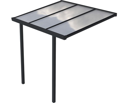 Easy Edition Gloss terrasoverkapping met opaal polycarbonaat, 300x250 cm, antraciet