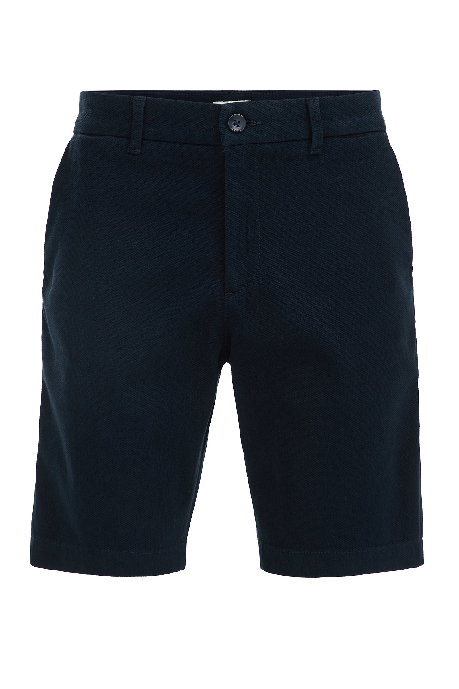 regular fit chinoshort met structuur WE Fashion Donkerblauw