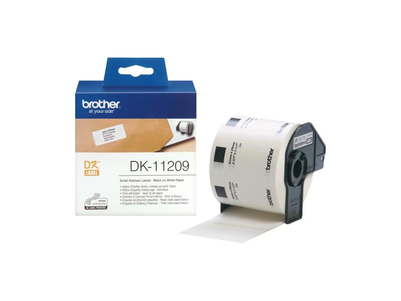Brother Etikettenrolle DK-11209 Thermo Direct 29 x 62 mm Etikettenrolle für Thermodirekt-Drucker