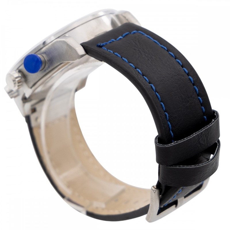 Montre Homme M. JOHN bracelet Cuir Noir