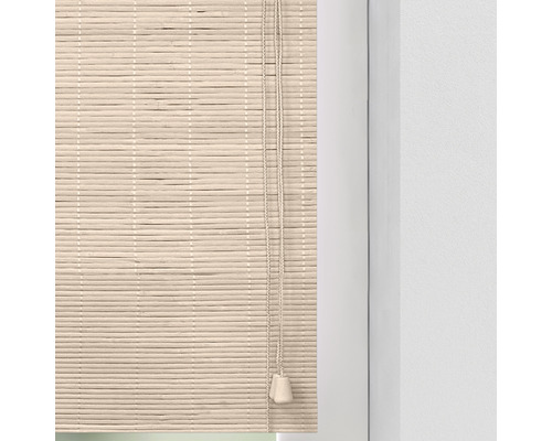 Soluna bamboe rolgordijn, vlak, naturel, 60x160 cm