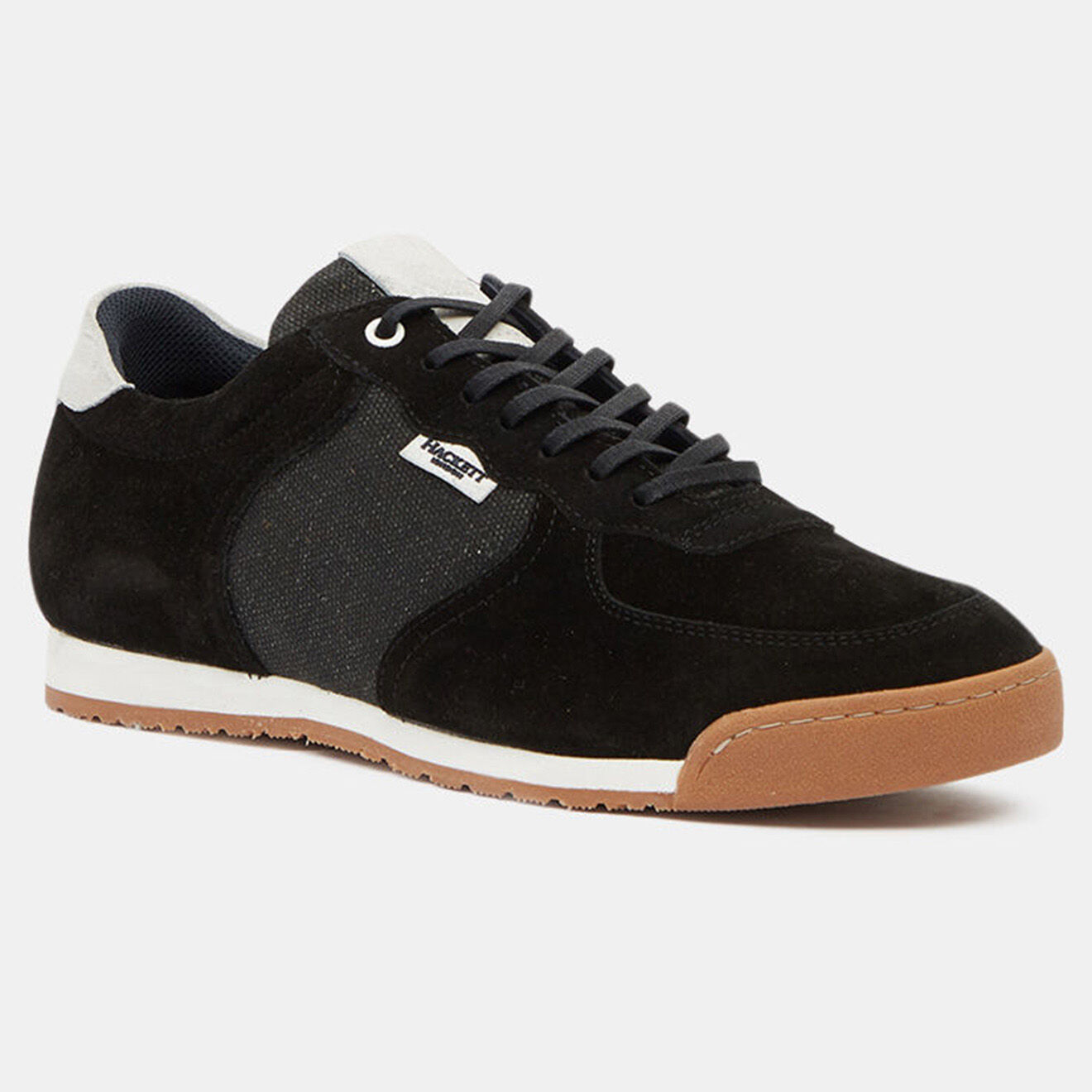 Hackett London Baskets en Velours de Cuir noires