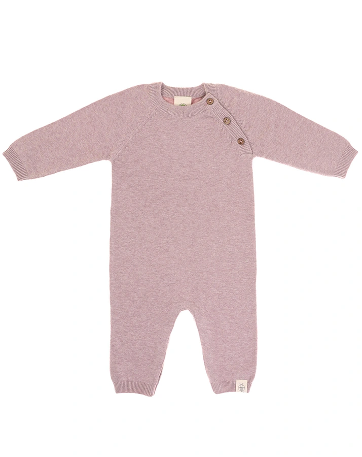 Strick-Strampler GARDEN EXPLORER mit Seide in hellpink