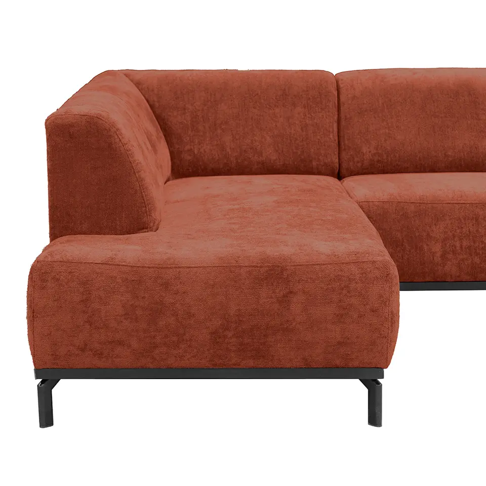 Hoekbank Lola links - terracotta