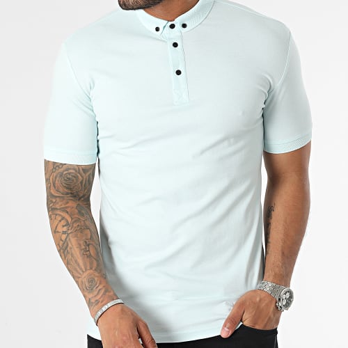 Polo Manches Courtes Bleu Clair