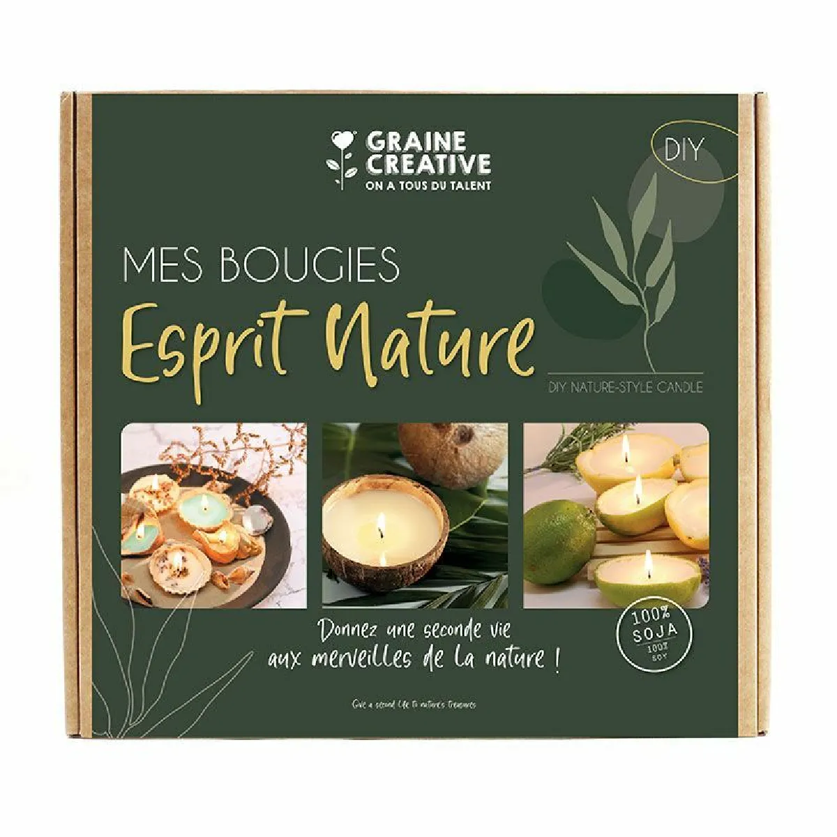 Graines Créatives Kit DIY bougies esprit nature