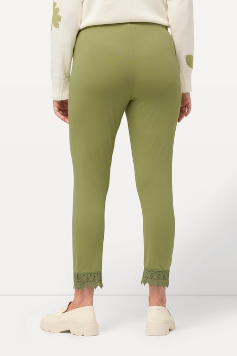 7/8-Leggings, Saumspitze, Biobaumwolle