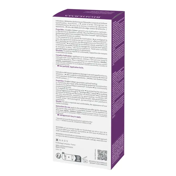 Creme Reparador Suavizante Bioderma Cicabio para Pele Irritada 100ml