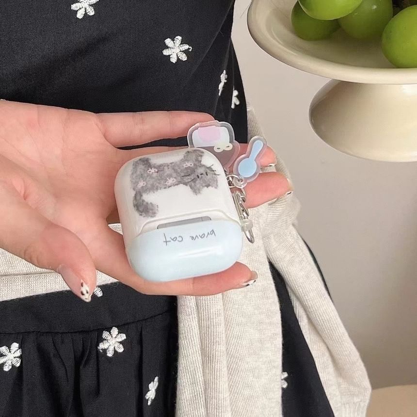 Vachie - Cat AirPods / Pro oortelefoonhoesje skin / charm / set