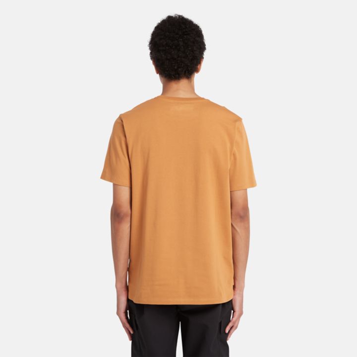 Camiseta Buffalo de manga curta para homem na cor laranja.