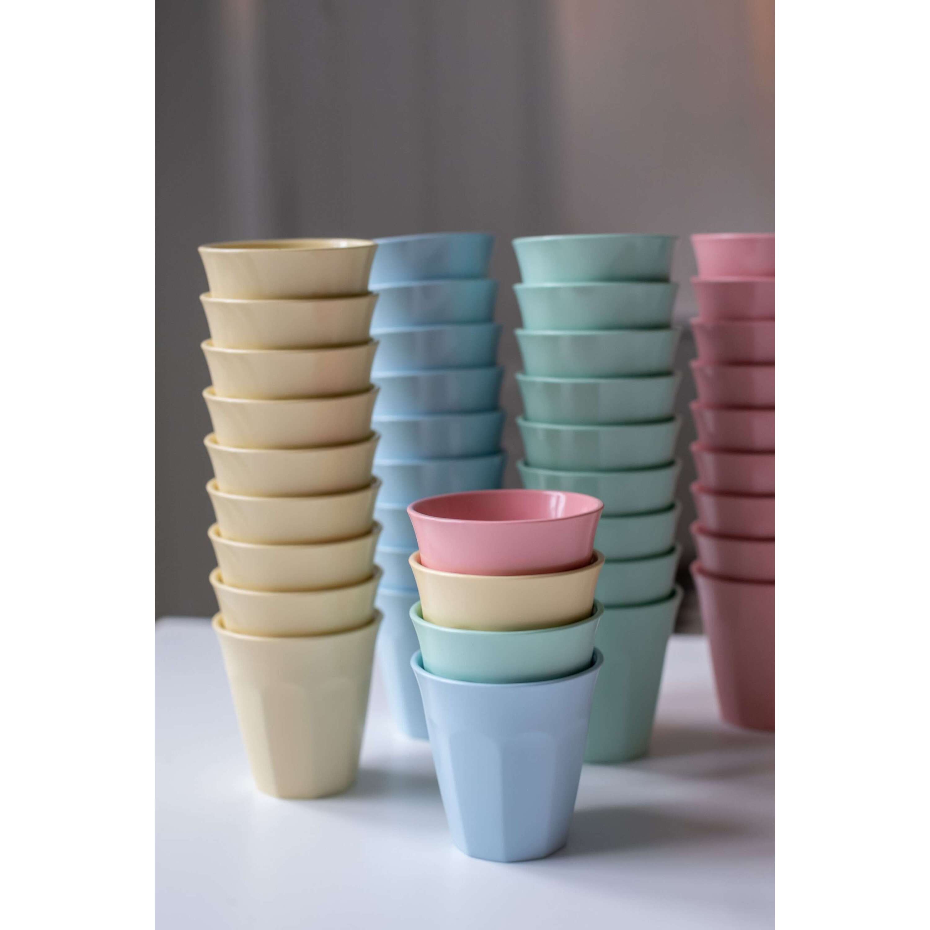 Koziol Bio-Circulair - Nora Beker 150 ml Soft Geel Set van 4 Stuks