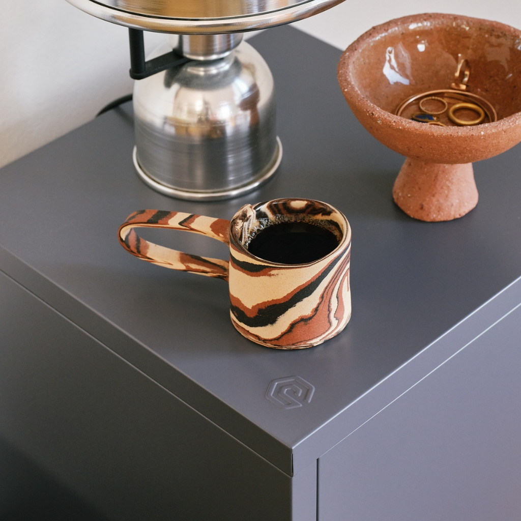 Nachtkastje Sugar Cube carbon grey