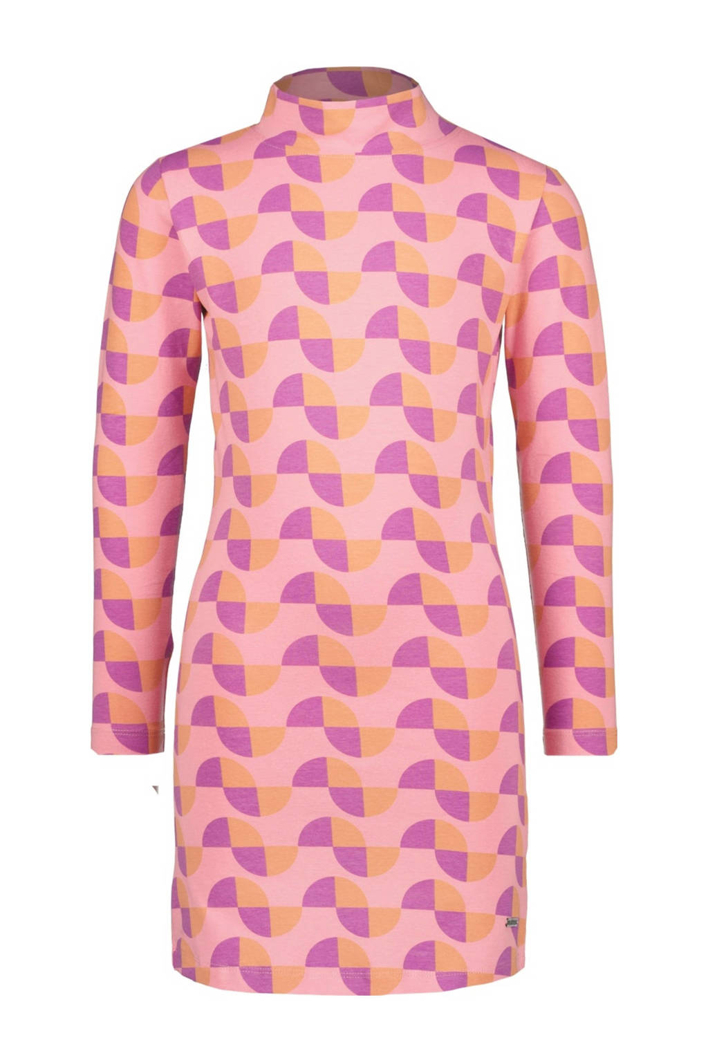 Raizzed jurk Keet met all over print roze/paars/oranje