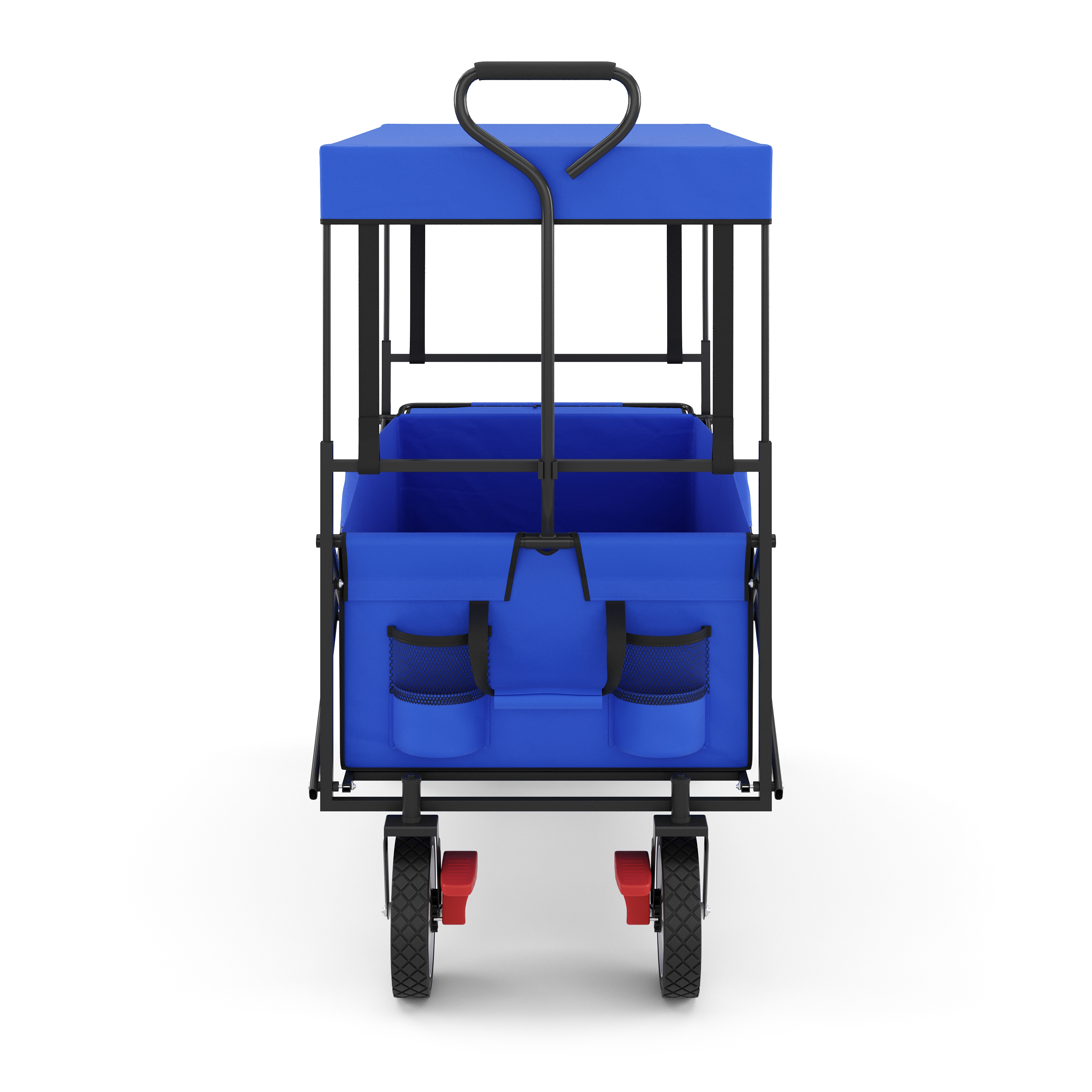 Bollerwagen faltbar mit Dach TOMMY blau