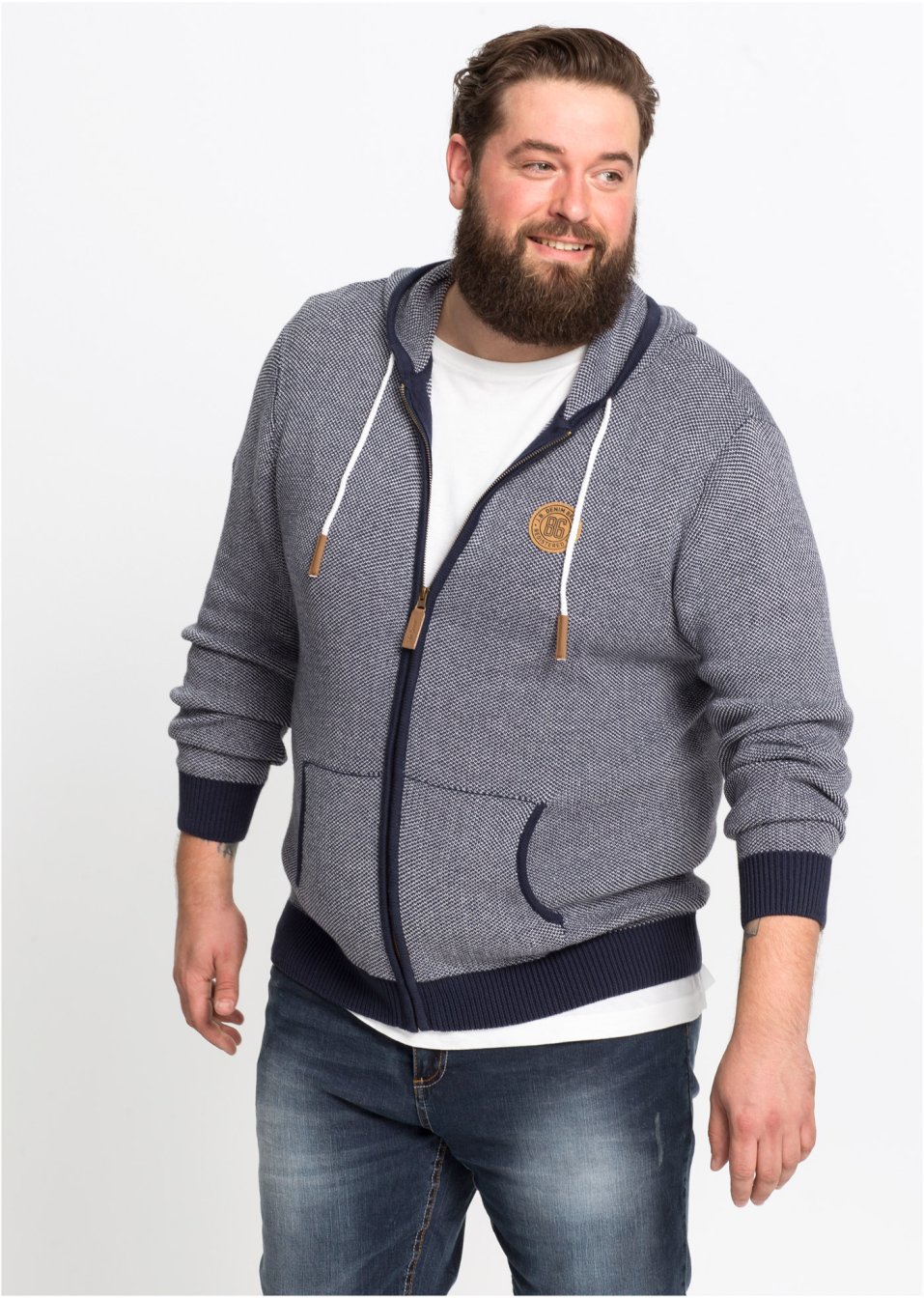 Gilet en maille avec détails contrastés