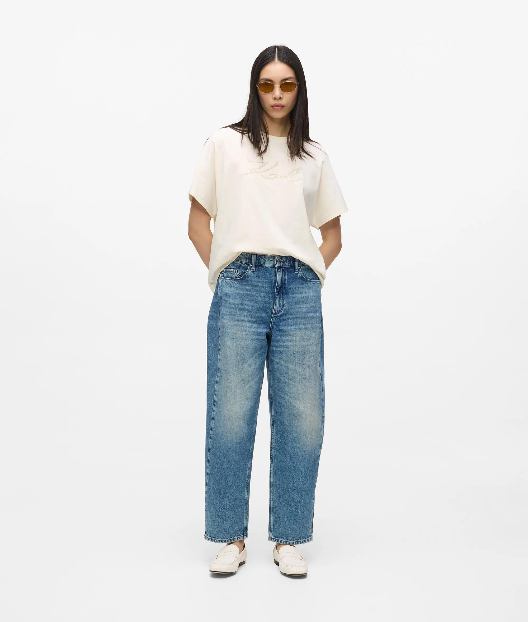 Middelhoge relaxte jeans