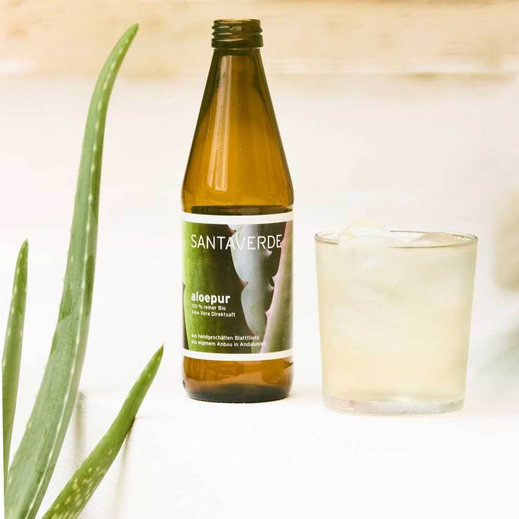aloepur 100% reiner Aloe Vera Saft, 330 ml
