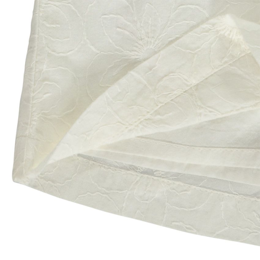 Short en broderie anglaise florale pour fille - Ecru