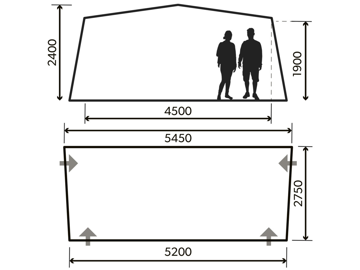 Dometic Residence AIR Tour maat 11 (890 - 915 cm) opblaasbare caravanvoortent