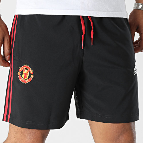 Short Jogging A Bandes Manchester United IA8518 Rouge Noir