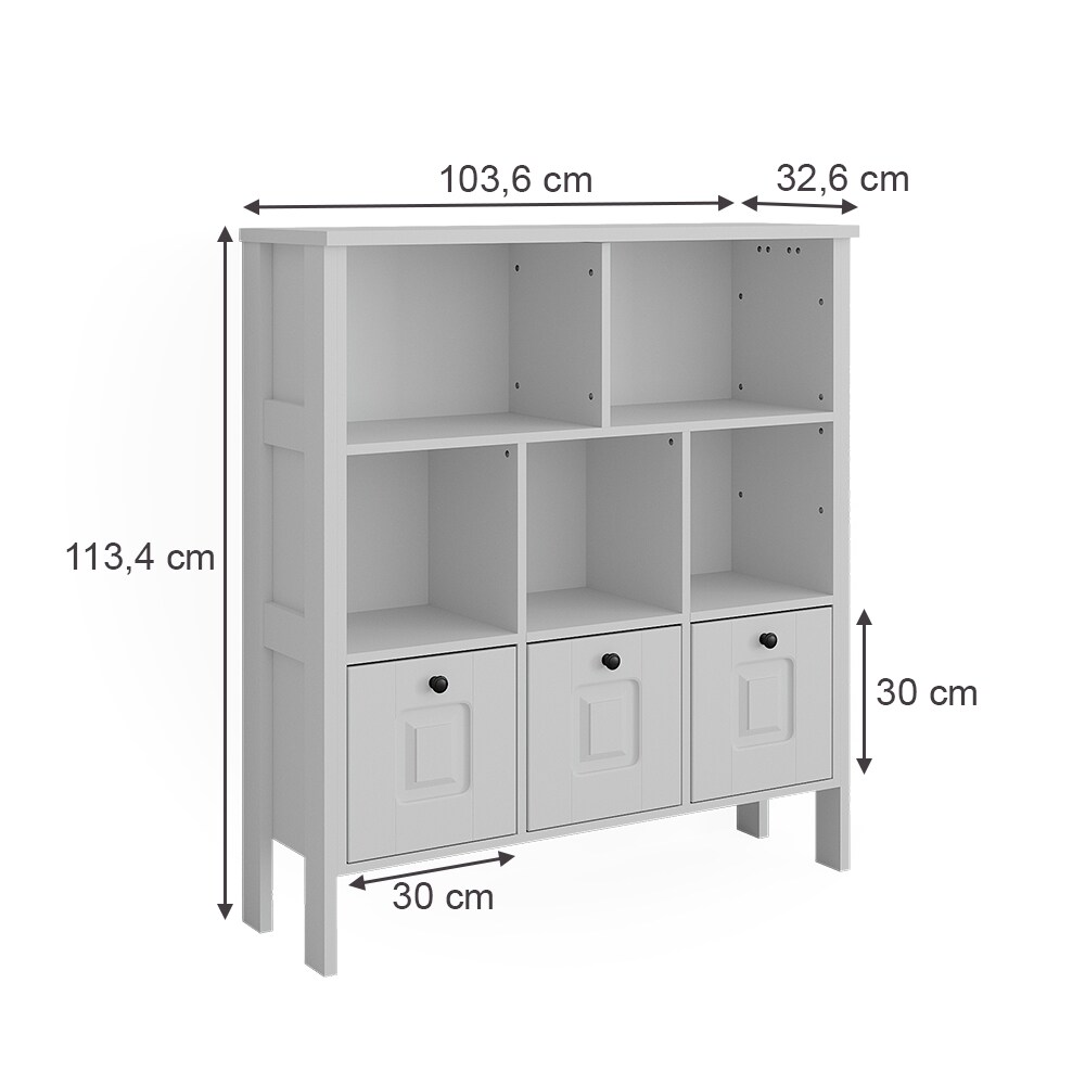 Vitalispa Kinderregal Ajaton Weiß 103,6 x 113,4 cm