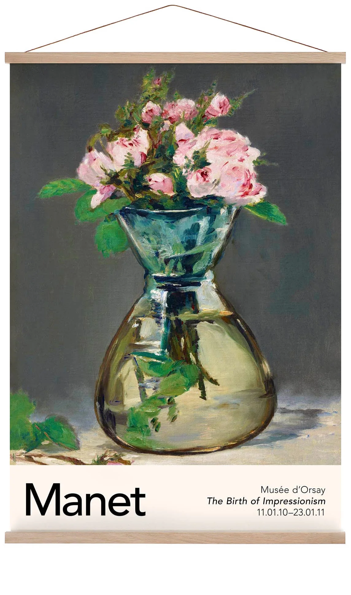 Moosrosen in einer Vase von Manet Ausstellung