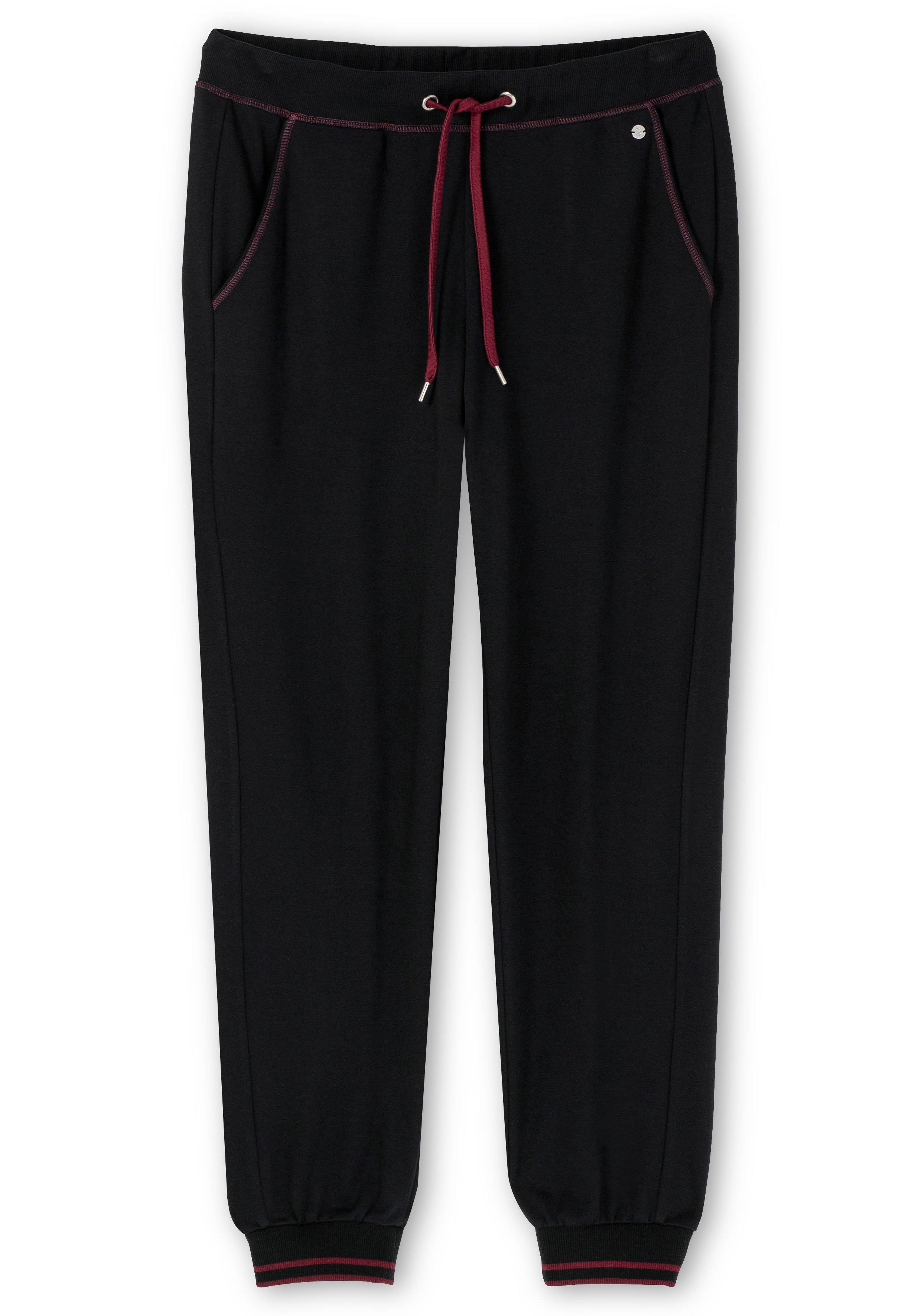 Jogginghose mit Bindeband und Kontrastdetails