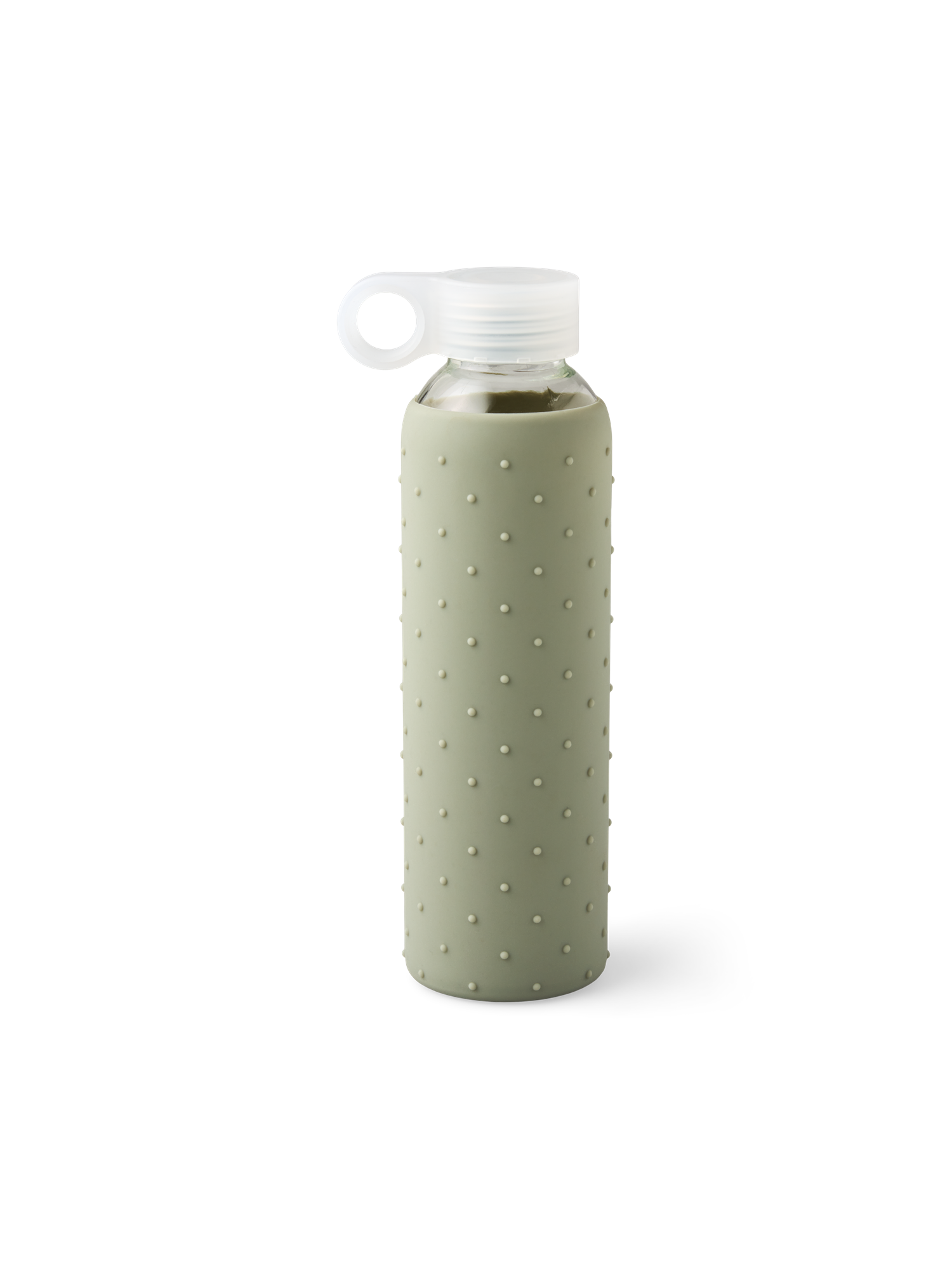 Drikkeflaske | Glas/silikone. 500 ml. | Thyme Green