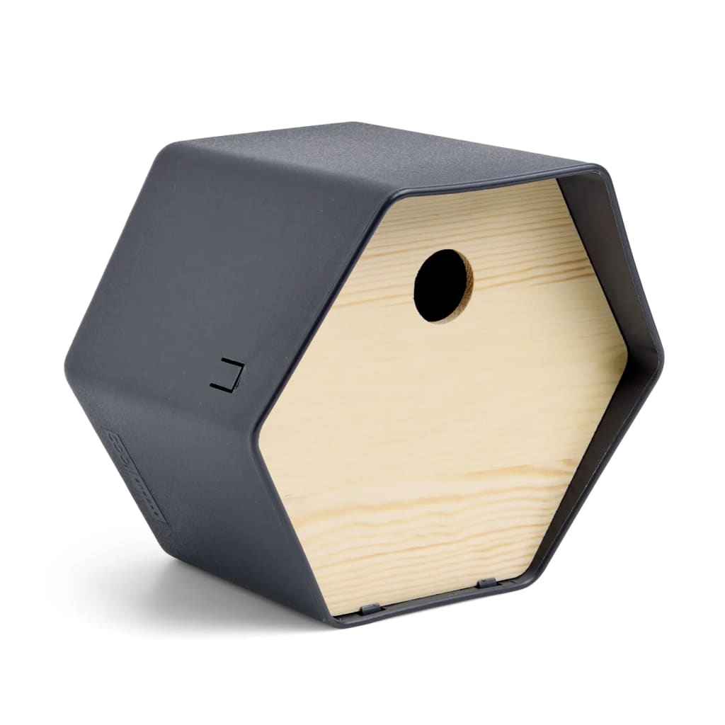 Maison à oiseaux hive 1 19x23x20 cm trou rond anthracite
