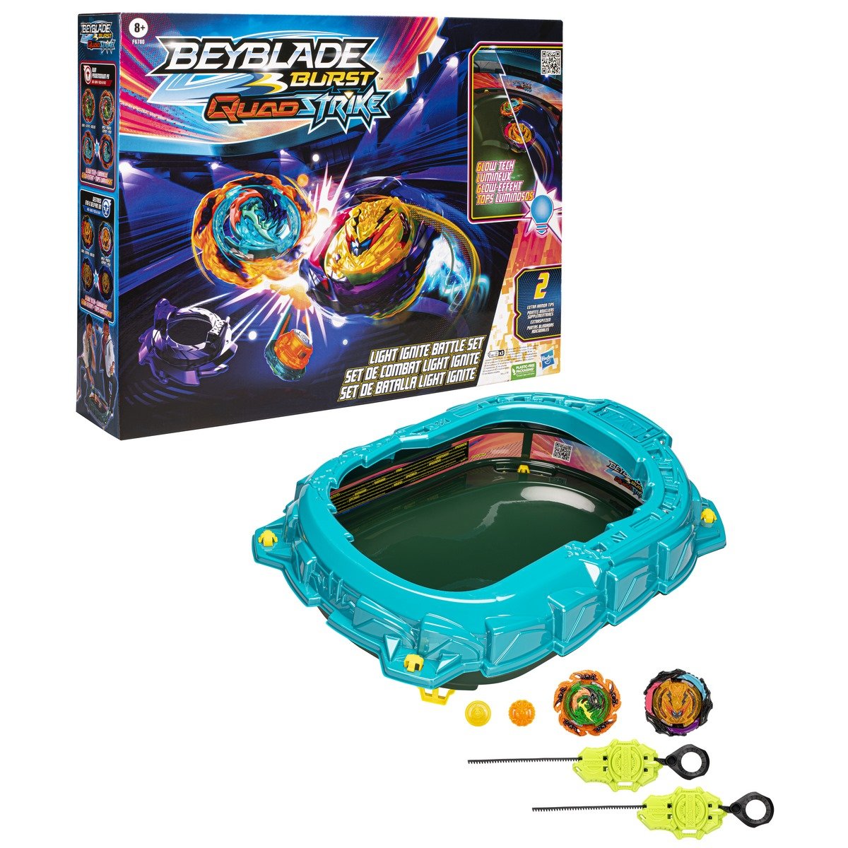 Beyblade Burst Quadstrike - Set de combat Light Ignite