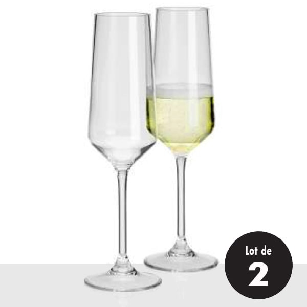 Lot de 2 flutes à champagne SAVOY