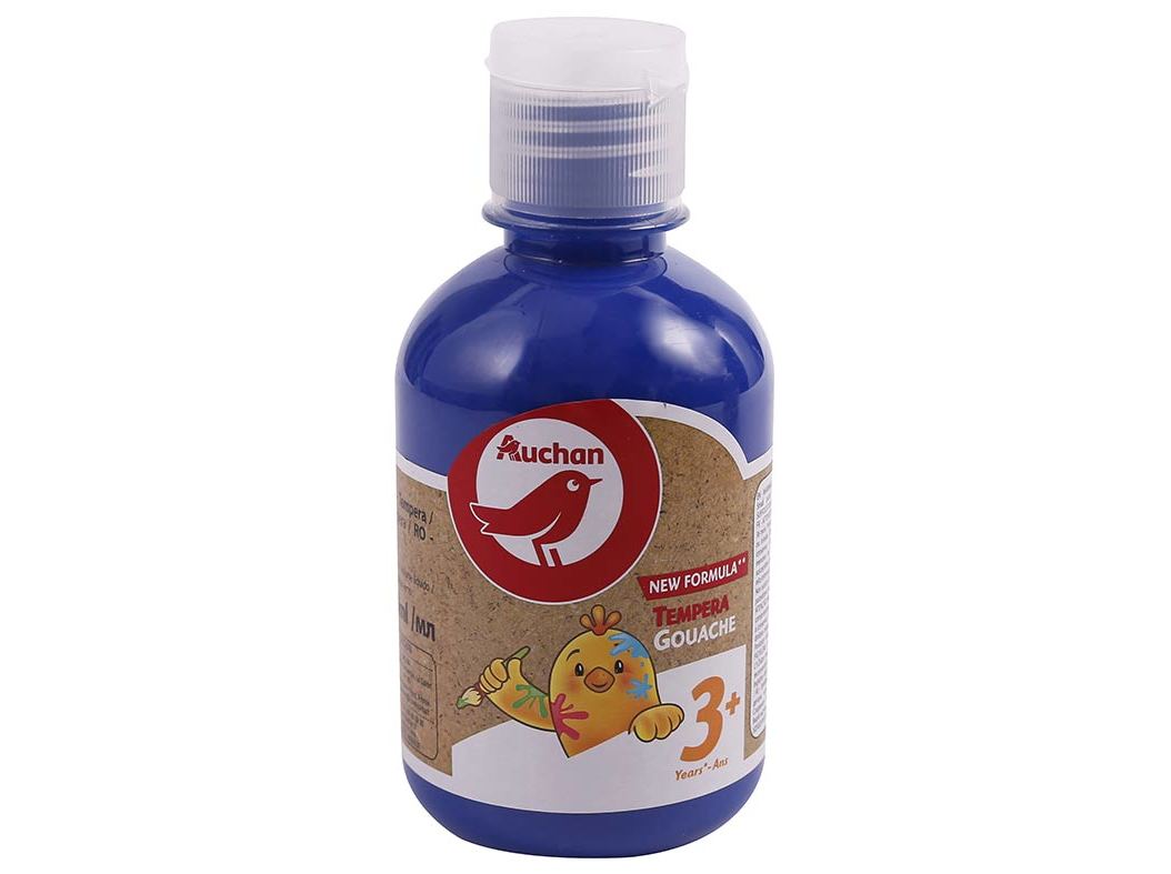 GUACHE AUCHAN CHICKY AZUL 250ML