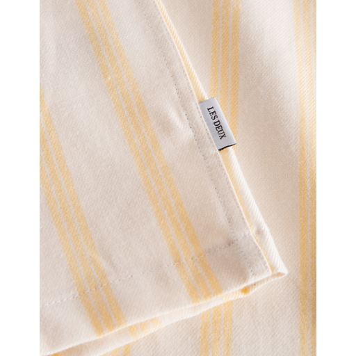 Les Deux Lawson Stripe Skjorte, Ivory/Lemon Sorbet, XXL