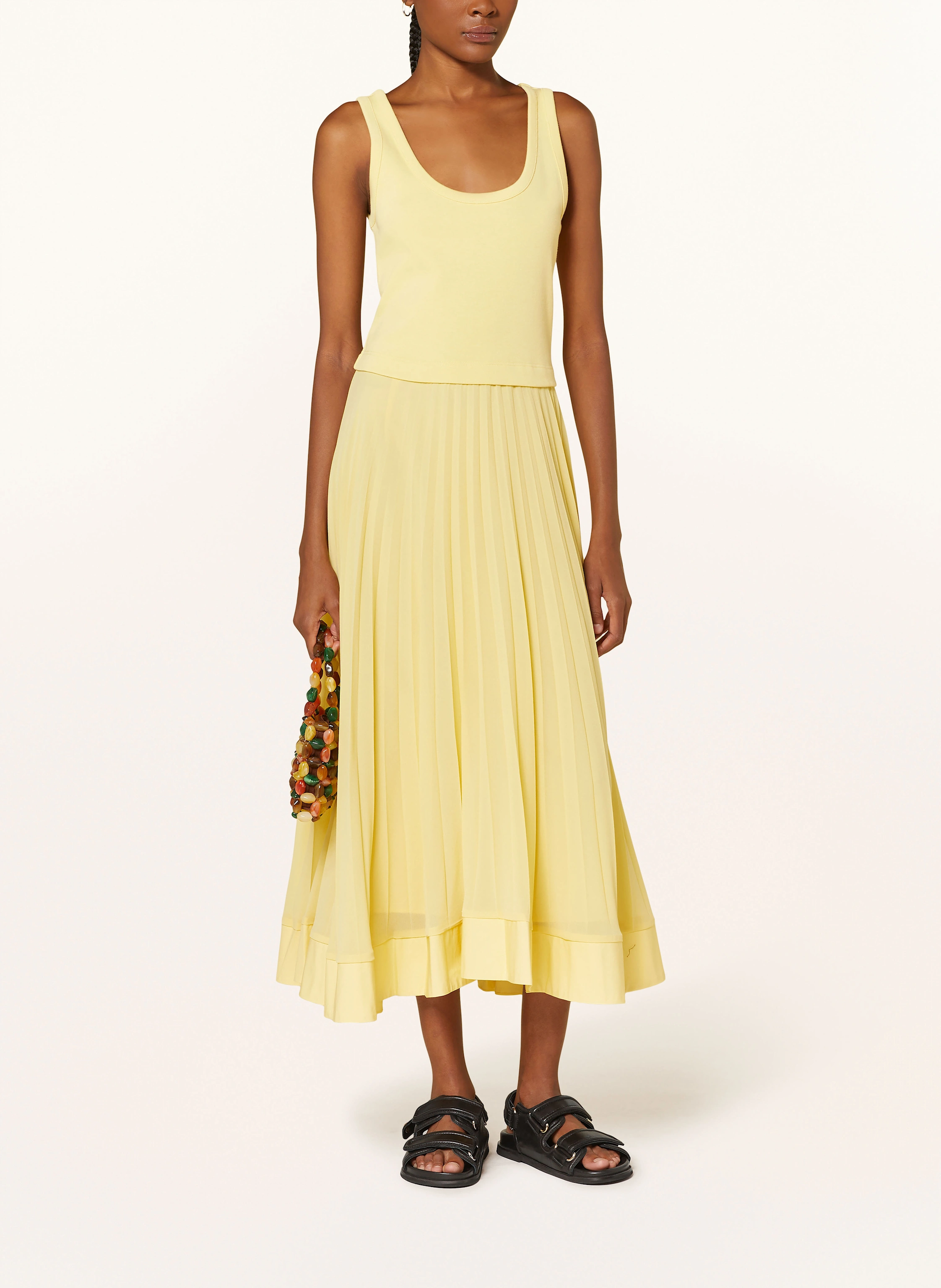 CLAUDIE PIERLOT Kleid im Materialmix mit Plissees