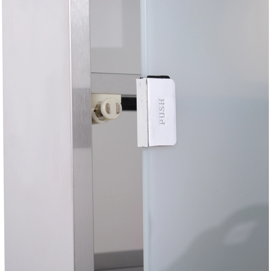 HOMCOM Medizinschrank mit 4 Fachböden silber
