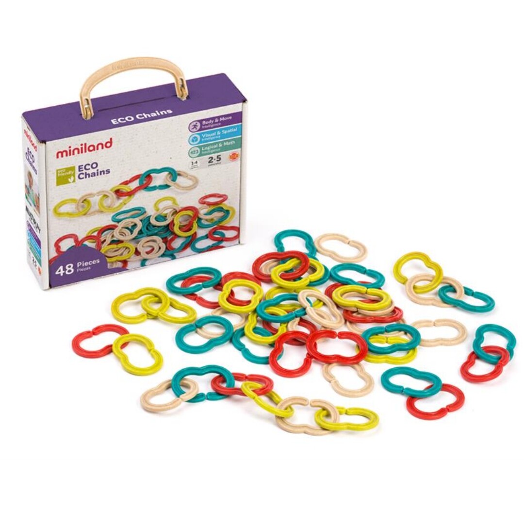 Miniland mijn eerste ketting eco chains - 48st
