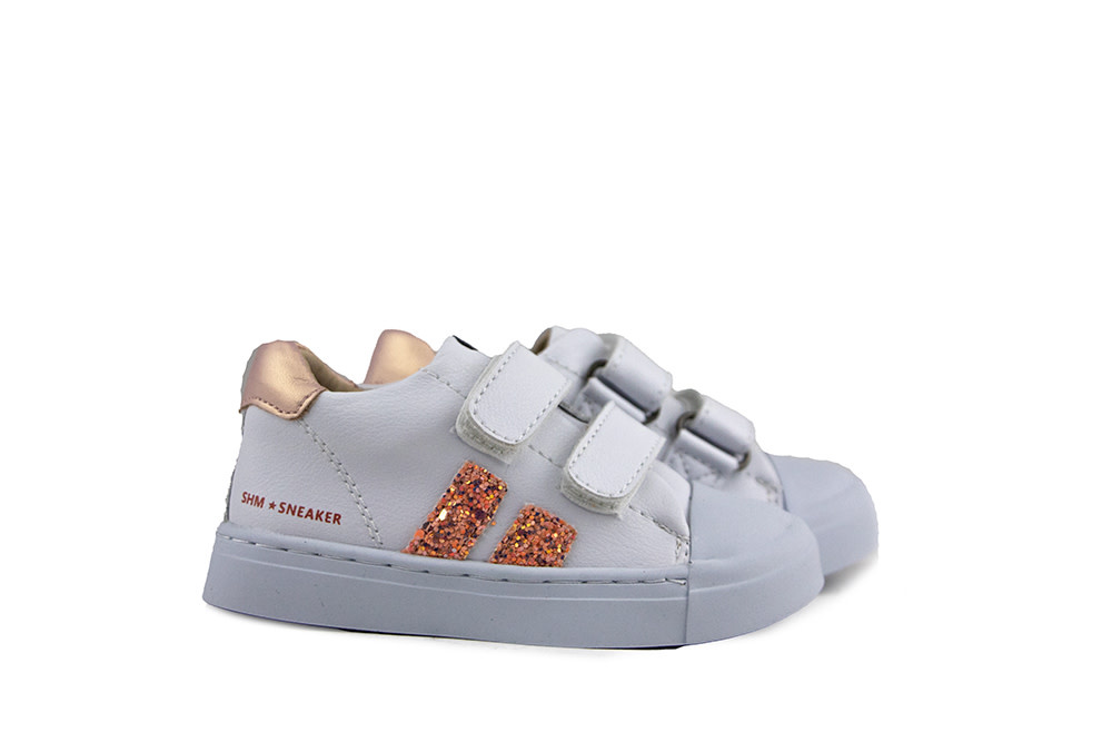 Shoesme Sneaker Klittenband White Pink