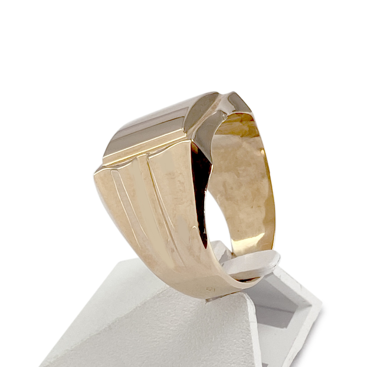 Bague chevalière d'occasion or 750 jaune