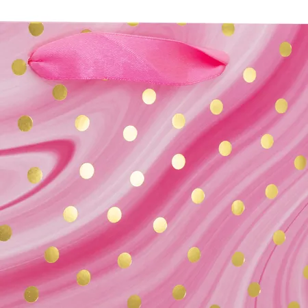 Idena Geschenktasche Dot pink 25x34,5x8cm FSC-Mix