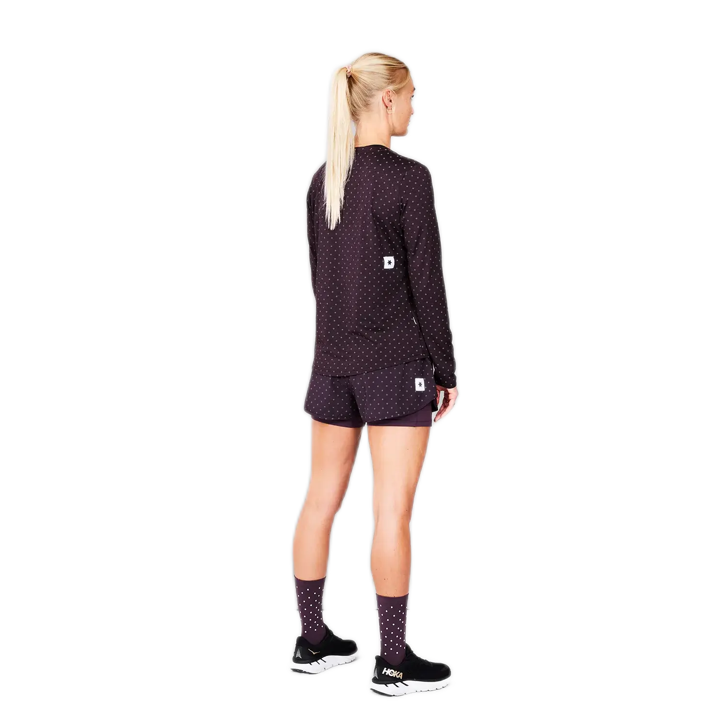 saysky reflective polka pace long sleeve dame 1022 purple